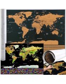 Скреч карта на света със знамена